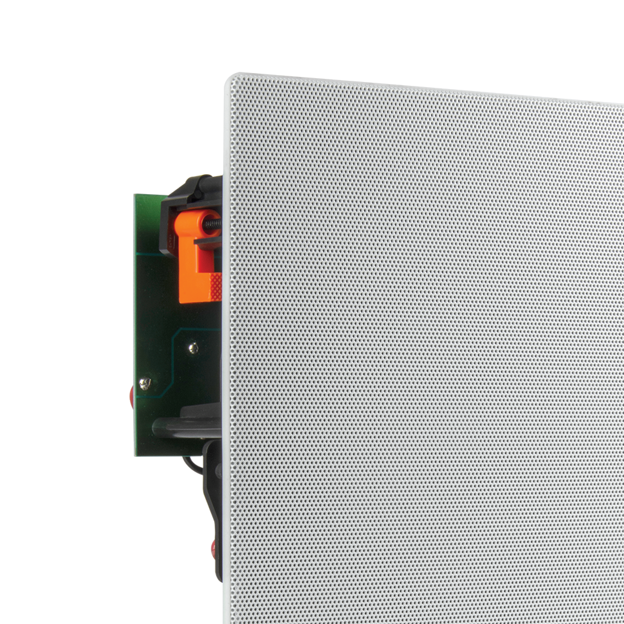 Zero bezel metal grille installs flush to wall or ceiling for a clean, inconspicuous appearance